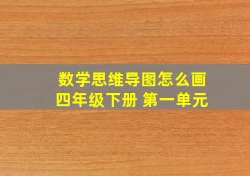 数学思维导图怎么画四年级下册 第一单元